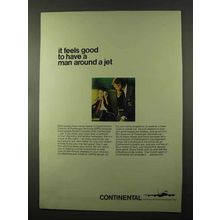 1966 Continental Airlines Ad - Have A Man Around a Jet