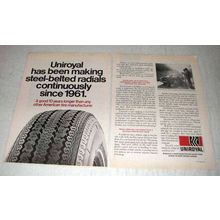 1972 Uniroyal Zeta 40M Tire Ad - Has Been Making