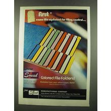 1972 Smead Colored File Folders Ad - First Alphabet