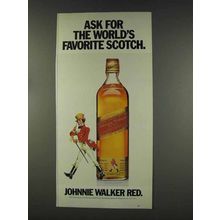 1977 Johnnie Walker Red Label Scotch Ad - Ask For