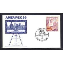 Event Cancel 05-30-86 2199 Stamp Collecting AMERIPEX '86 (Cachet-U/A) Box0295