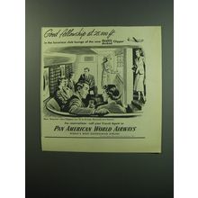 1949 Pan American World Airways Ad - Good fellowship at 25,000 ft.