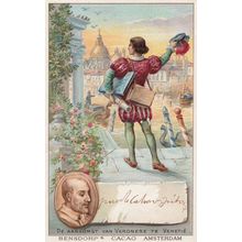 Paolo Veronese Italian Painter Printed Signed Bendorps Postcard Old Trade Card