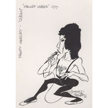 Freddy Mercury Of Queen PB Painting Melody Maker 1977 Postcard