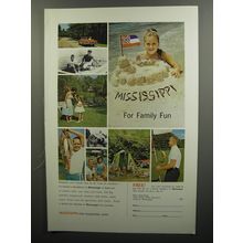 1963 Mississippi Tourism Ad - Mississippi for family fun