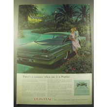 1959 Pontiac Ventura Sports Coupe Ad - Three's a romance when one is a Pontiac