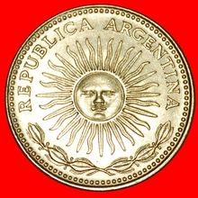 CHILE (1974-1976): ARGENTINA★ 1 PESO 1976 BIG SUN WITH FACE★LOW START★NO RESERVE