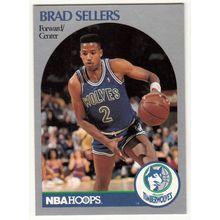 1990-91 Hoops Brad Sellers basketball card #192 - Timberwolves