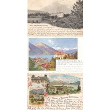 Spiez Switzerland 3x Gruss Aus Hotel Schonegg Old Postcard s