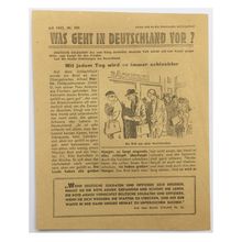 WW2 Soviet/Russian Air Drop Leaflet Illustrated by Erich Weinert. - Code 1675.