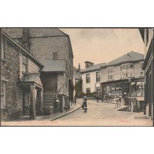 Old Houses in Church Street, Liskeard, Cornwall, 1907 - Stengel Postcard