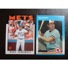 Two (2) Ray Knight Baseball Cards - See Pictures and Description Below