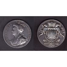 Great Britain. Anne. Silver medallion, 1707 Act of Union by Croker. dy22865