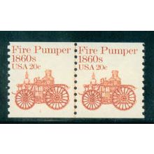 1908 20c Fire Pumper Fine MNH Dry Gum CNP Left 1 W0236