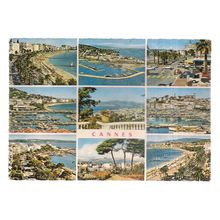 CANNES, FRANCE used vintage postcard multiview.. 1967 postmark =