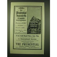 1902 Prudential Insurance Ad - The Prudential has the strength of Gibraltar