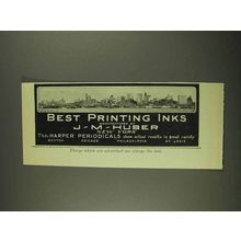 1908 J.M. Huber Printing Inks Ad