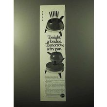 1970 Hoover Electric Fondue Set Ad - A Fry Pan