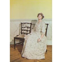 Robe Valante of Embroidered Linen Assembly Rooms Bath Fashion Postcard