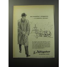 1957 Alligator All-Weather Coats Ad - All-weather elegance ..it makes sense