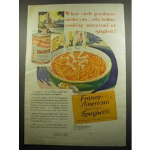 1933 Franco-American Spaaghetti Ad - When such goodness invites you