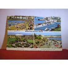 multiview, WESTON-SUPER-MARE used postcard by Bamforth dated 1981 #