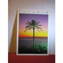 SUNSET, COTE D' AZUR, FRANCE used postcard dated 2008 =