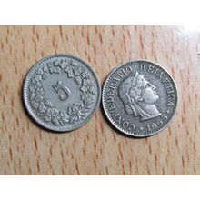 Switzerland 1955 5 Rappen Coin