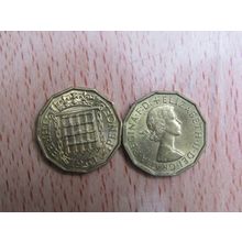 GB 1961 Elizabeth II Brass Threepence 3d Coin High Grade AU