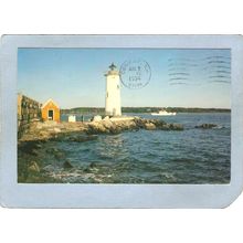 NH New Castle Lighthouse Postcard Fort Point Light lighthouse_box2~672