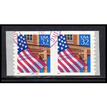 Used 2915A 32c U.S. Flag Over Porch Very Fine CNP Left 13211A P/UL PA1808