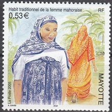 Mayotte 2005 Yvert 171 Neuf ** Cote (2017) 2.10 € Femme mahoraise