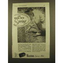 1945 Weston Exposure Meter Ad - Life Begins With Spring