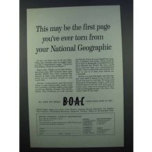 1962 BOAC Airways Ad - The First Page You've Torn Out