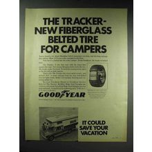 1970 Goodyear Tracker Tire Ad - Fiberglass Belted Tire