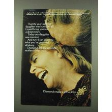 1973 De Beers diamonds Ad - Our Daughter Was Born