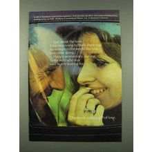 1973 De Beers Diamonds Ad - Just About the Time
