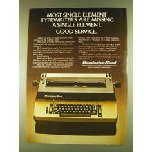 1980 Remington Rand Typewriter Ad - Missing Element