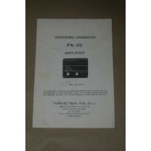 Wavetek pa-20 Detector amplifier Operation Operating User Manual