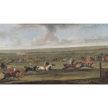 On The Move Visualising Action Newmarket Horse Race Cambridge Painting Postcard