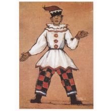 Aleksandr Benois Costume Design For Petrushika In Petrouchka Painting Postcard