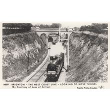 Brighton West Coast Line Train Railway Hove Tunnel Sussex Postcard