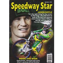 Speedway Star magazine : December 4, 2021. Plymouth track review. Jason Doyle.