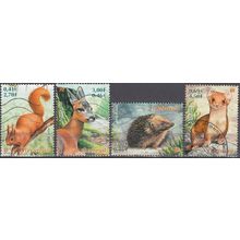 France 2001 Michel 3521 - 3524 O Cote (2008) 5.00 € Animaux du bois Cachet rond