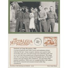 Postcard WW2 Patients Nurse Ambulance Camp Reception Station 1943 - Nostalgia