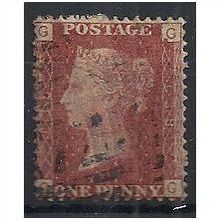 1858 SG43 1d Red Plate 138 Good/Fine Used Check Letters "GG" ...