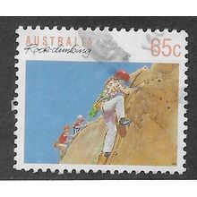 AUS 1989 65c 'SPORTS - ROCKCLIMBING' ( PERF 13.5) FINE USED (EBID67-305)
