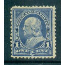 264 1c Benjamin Franklin Just Clears MHR M02918