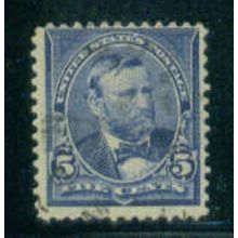 Used 281 5c Ulysses S. Grant Barely Clears M05109