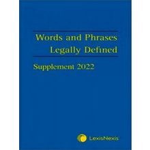 Words and Phrases Legally Defined 2022 Supplement